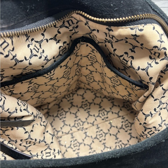 Nenette Lepore Black Handbag Purse Velour - Picture 6 of 8